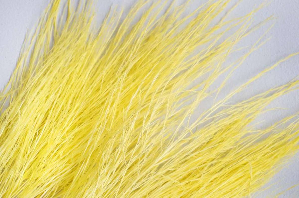 Tørket strå, gul, 70 cm