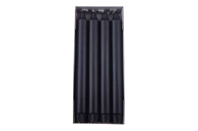 Hovedbilde Ren stearinlys 24 cm, 8 pk, Sort