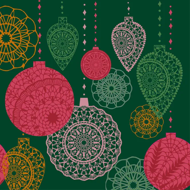 Hovedbilde Servietter, Opulent baubles, vanlig