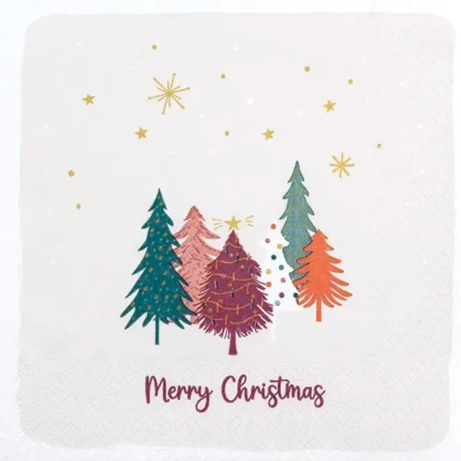 Hovedbilde Servietter, Sweet Xmas Trees, vanlig