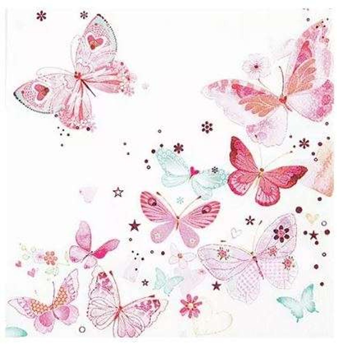 Servietter, Nydelige sommerfugler, vanlig