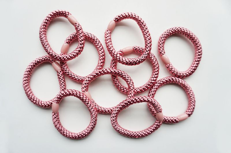Hårstrikk, rosa, 10 stk