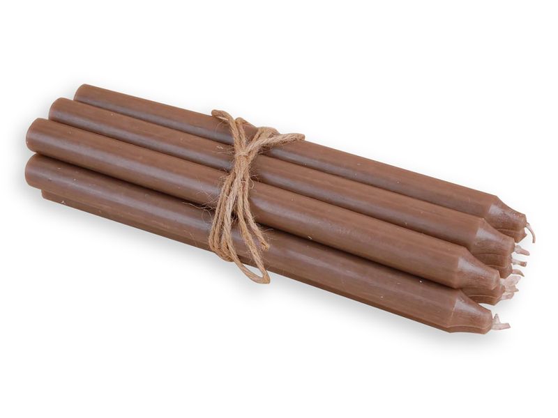 Rustikk stearinlys, 30 cm, Mørk sand